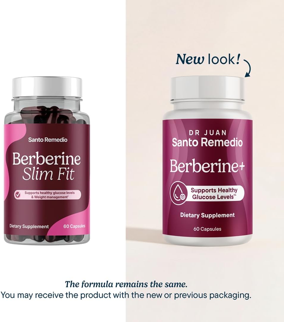 Santo Remedio Berberina, Suplemento Alimenticio, Vegetariano, Sin Azúcares Añadidos, 60 Cápsulas