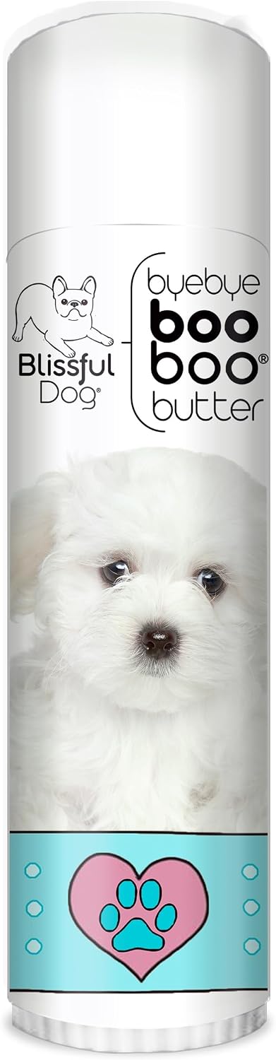 The Blissful Dog .50 oz Tube Maltese Booboo – Manteca de karité y manteca de cacao: conocidas por sus propiedades – Image 1