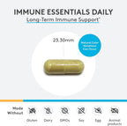 XYMOGEN Immune Essentials - 1000 mg de Vitamina C y Extracto de Hoja de Olivo - Apoyo Inmunológico - Sin Gluten, Sin Lácteos - 45 Cápsulas