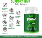 (5 Paquetes) Burn Jar Pro - Cápsulas de Sal Rosa BurnJar Pro, Fórmula Avanzada, 300 Cápsulas para 5 Meses