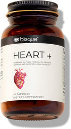 Blisque Heart+ – Apoyo Natural para la Presión Arterial y Salud Cardiovascular | Coenzima Q10, Espino Blanco, Remolacha, Cúrcuma | 90 Cápsulas
