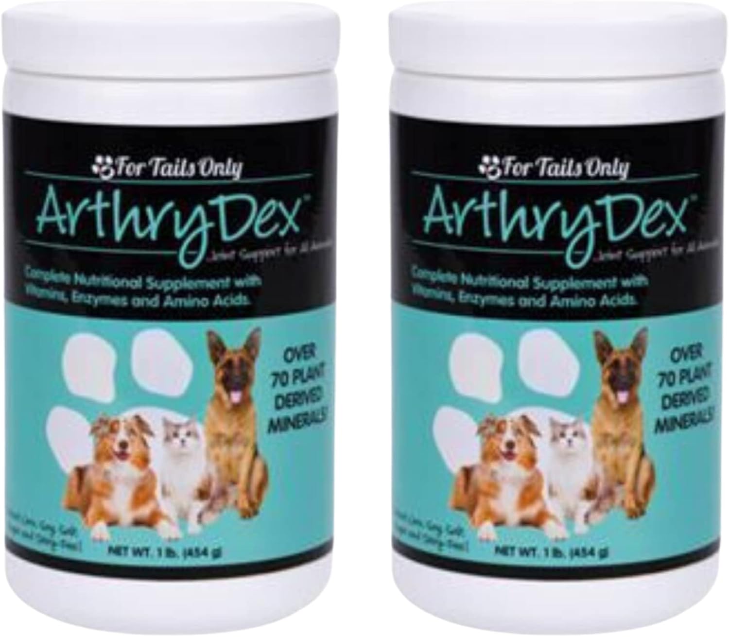 Youngevity Arthrydex Complete Nutritional Supplement for Dogs and Cats - Vitamins, Probiotics, and Enzymes - 2 x 454g Jars