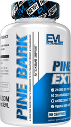 Evlution Nutrition Extracto de Corteza de Pino - 240 mg por Cápsula - 95% Proantocianidinas - Vegano y Sin OGM - 90 Cápsulas Vegetales