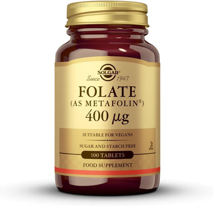 Solgar Folate 666 mcg DFE (Metafolin 400 – La formación normal de las células sanguíneas. – Image 1