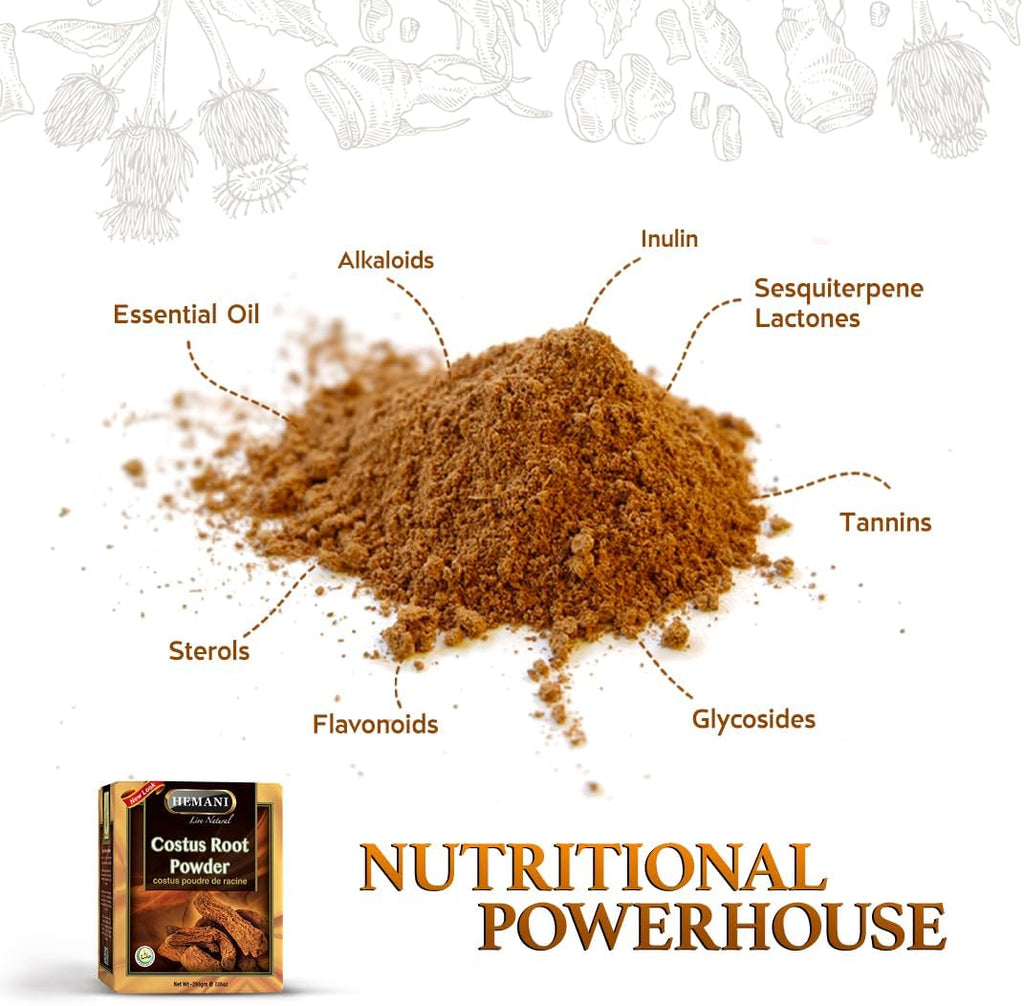 Hemani Costus Root Powder 200g - Qust Al-Hindi Prophetic Medicine Herb