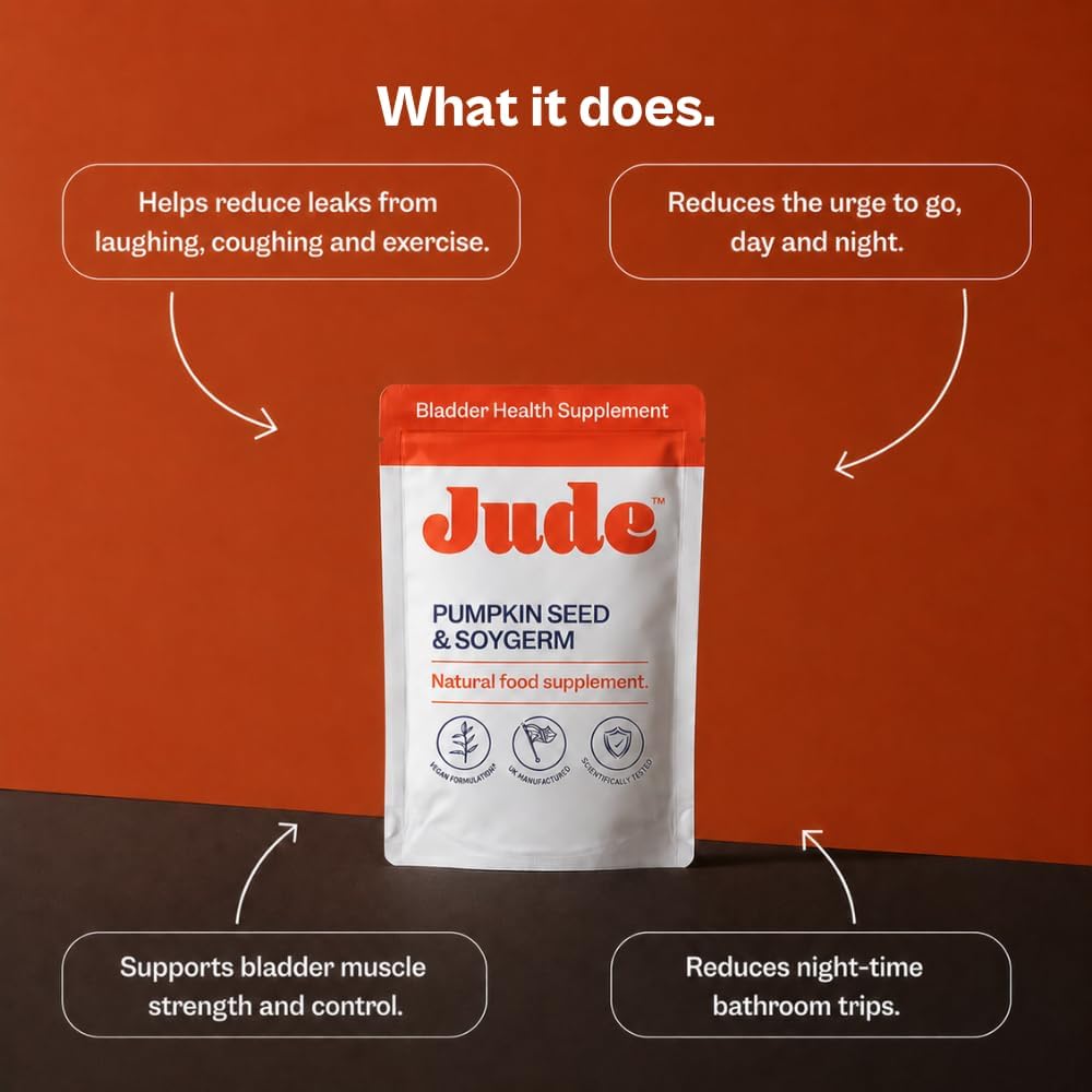 Jude Bladder Control – Suplemento para el Control de la Vejiga en Mujeres, 60 Cápsulas
