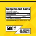 Primaforce L-Tyrosine Cápsulas 180 Cápsulas, 500 mg por Dosis