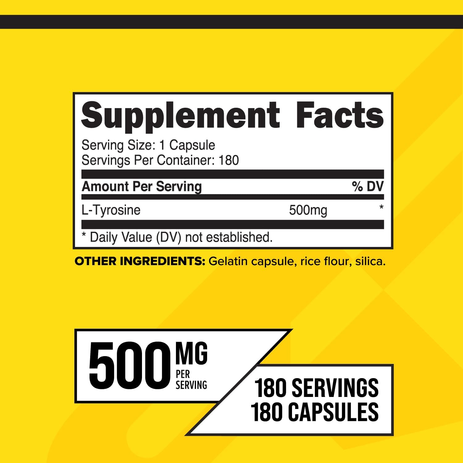 Primaforce L-Tyrosine Cápsulas 180 Cápsulas, 500 mg por Dosis