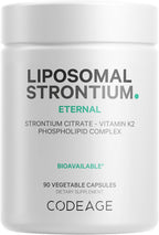 Codeage Liposomal Strontium - Estroncio Citrato, Vitamina K2 MK-7, 90 Cápsulas