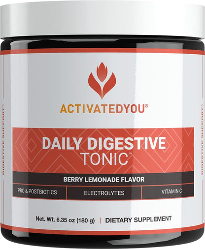 ACTIVATEDYOU Daily Digestive Tonic - Tónico Digestivo Diario con Kombucha, Vinagre de Manzana, Prebióticos y Vitamina C - – Image 1