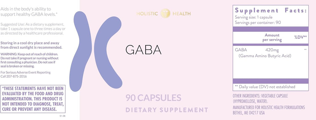 Holistic Health GABA 90 Cápsulas