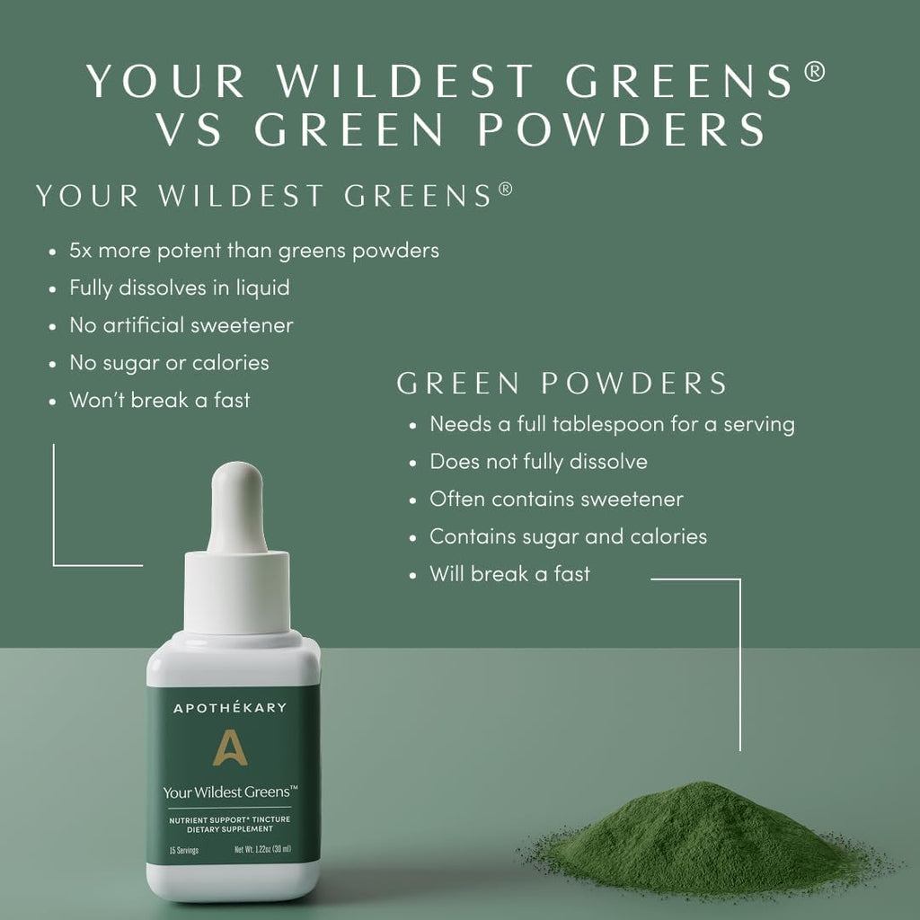 Apothékary Your Wildest Greens Gotas Líquidas de Superalimento Diario