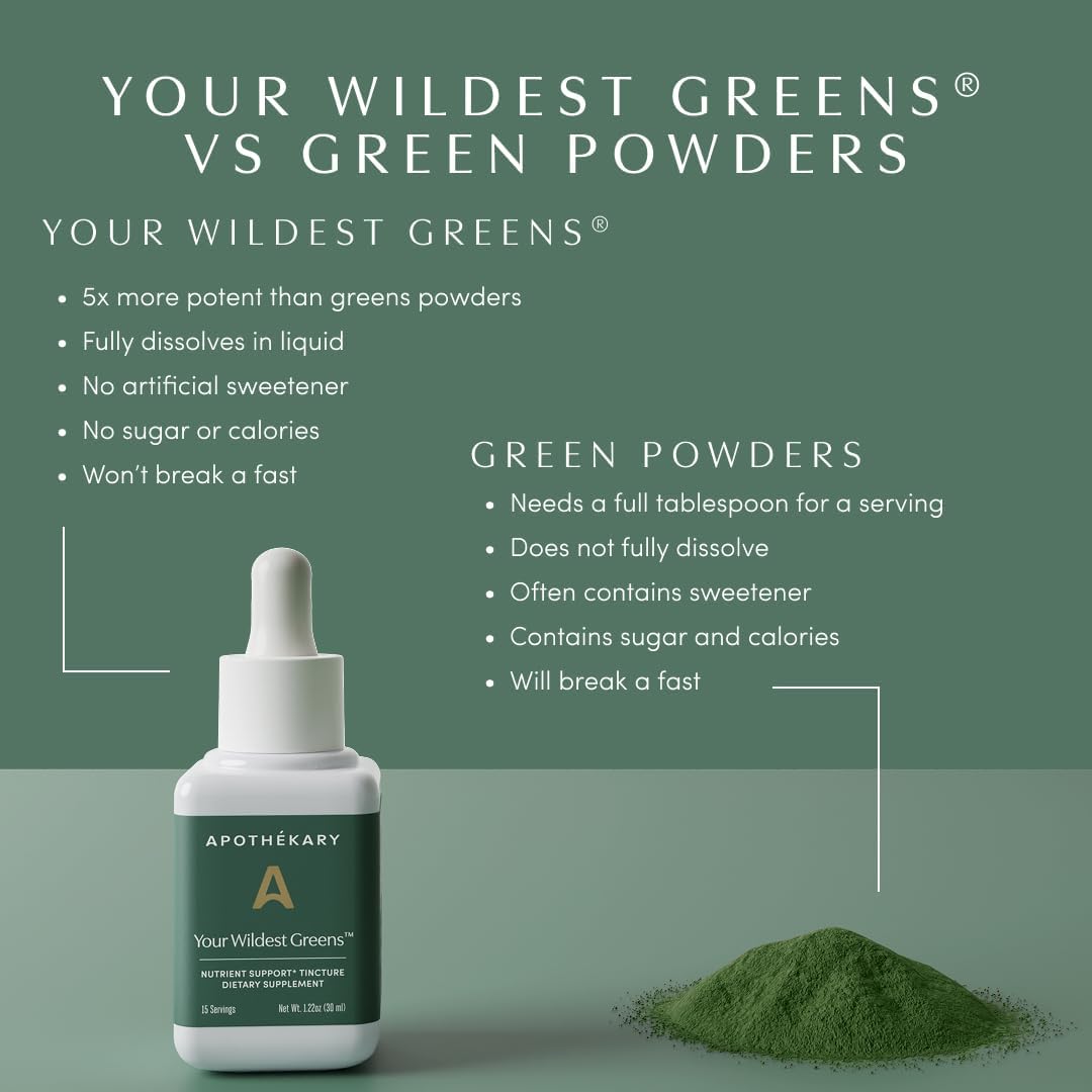 Apothékary Your Wildest Greens Gotas Líquidas de Superalimento Diario