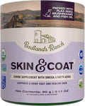 Badlands Ranch - Suplemento para Piel y Pelaje Canino con Omega-3, Ingredientes Orgánicos, 30 porciones
