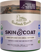 Badlands Ranch - Suplemento para Piel y Pelaje Canino con Omega-3, Ingredientes Orgánicos, 30 porciones