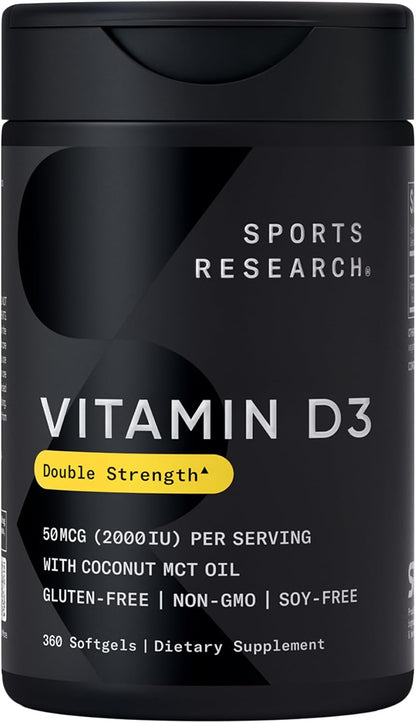 Vitamina D3 2000 UI con Aceite de Coco MCT - Sports Research – Image 1