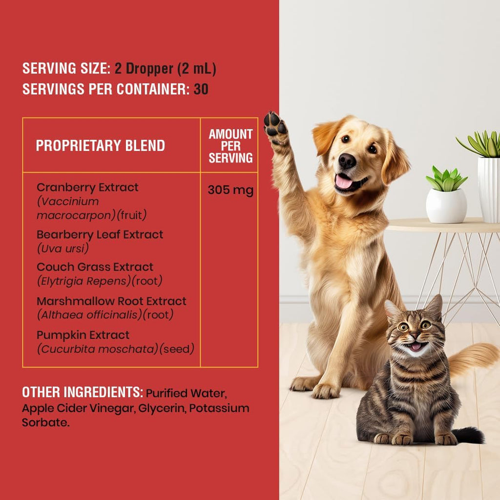 Tratamiento Natural para Infección Urinaria en Perros y Gatos – Gotas de Arándano para Riñón y Vejiga