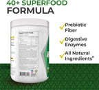 Alpha Greens - Superfood en Polvo con Frutas y Verduras, 40+ Ingredientes Naturales, Prebiótico y Probiótico, 30 Servicios (Melocotón Mango)