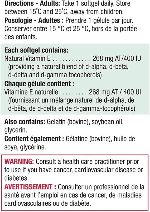 Jamieson Balance E 400 IU with Mixed Tocopherols - 120 Capsules