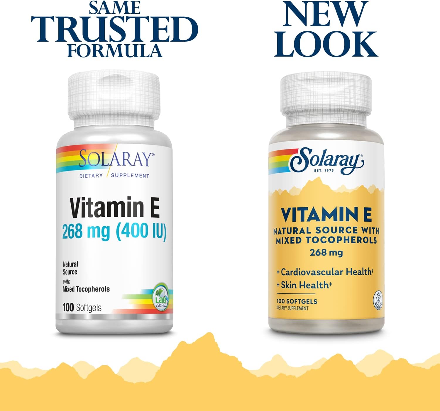 SOLARAY Vitamina E d-Alfa Tocoferol 400 UI (268 mg) - 100 Cápsulas Blandas