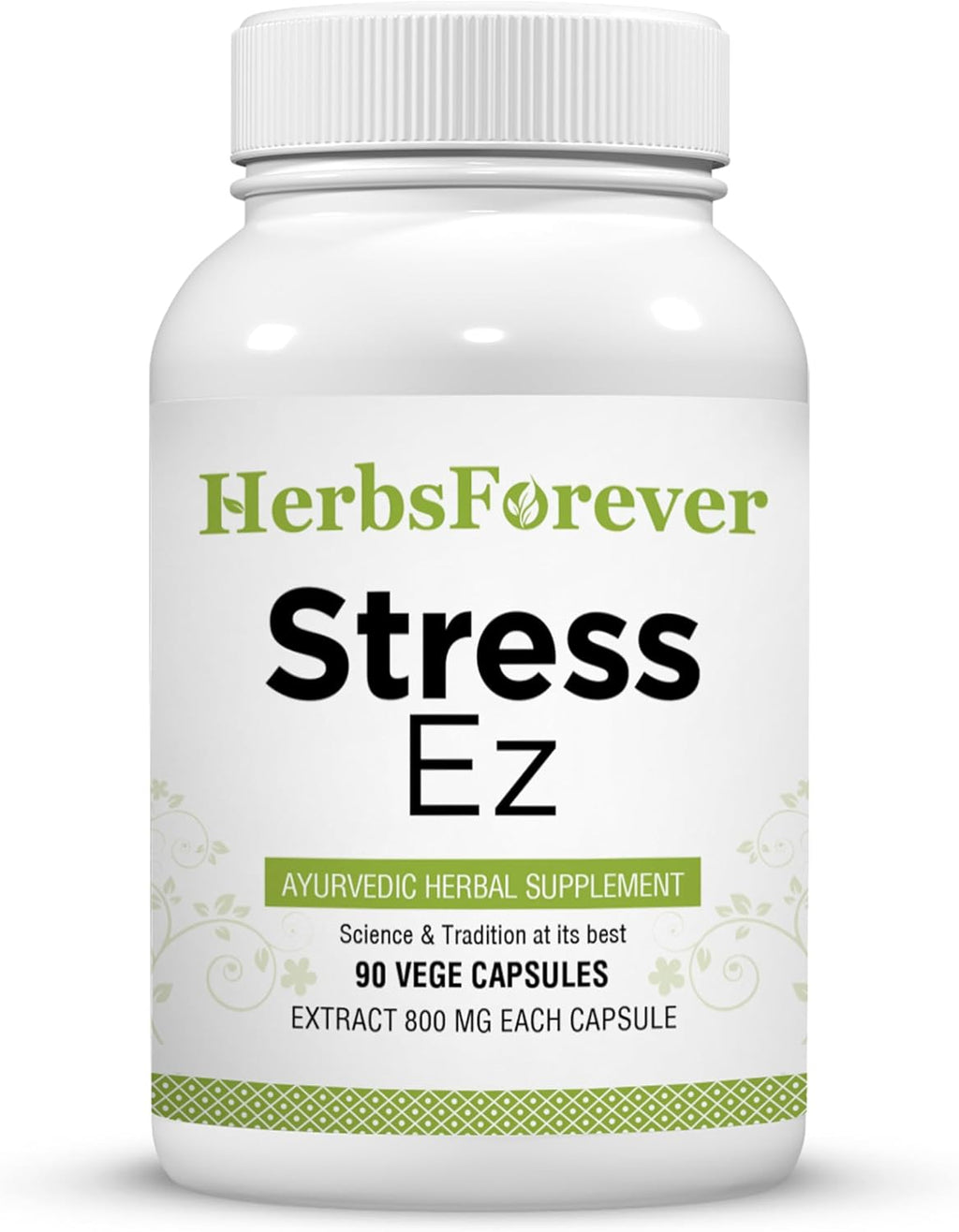 Herbsforever Stress Ez Capsules - Mind and Stress Supplement (90 Capsules)