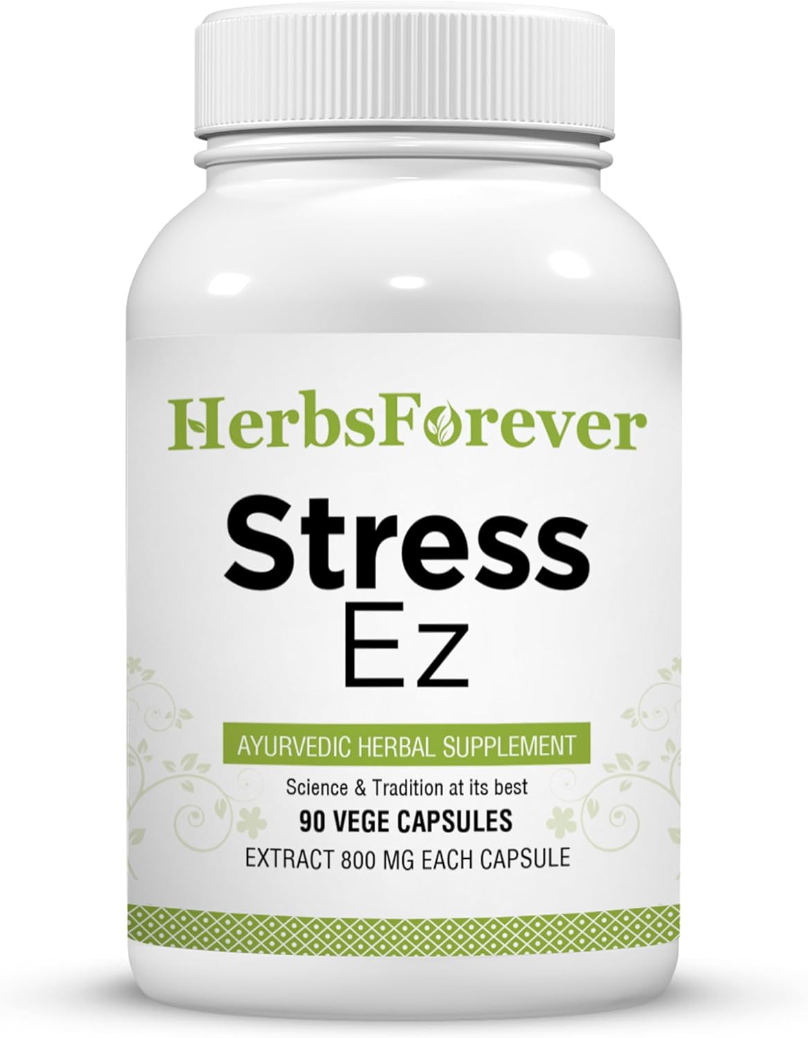 Herbsforever Stress Ez Capsules - Mind and Stress Supplement (90 Capsules)