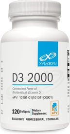 XYMOGEN D3 2000 - Vitamina D3 2000 UI (50 mcg) - 120 Cápsulas Blandas
