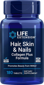Life Extension Hair, Skin & Nails Collagen Plus Formula, 180 Comprimidos