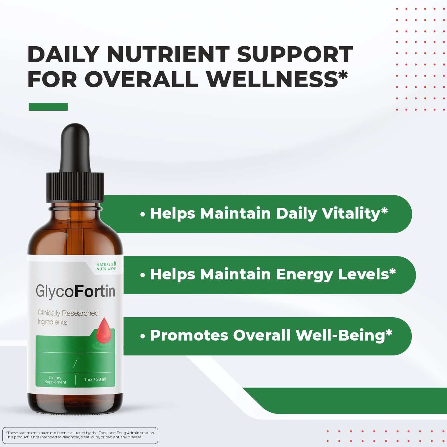 GlycoFortin Gotas – Extracto Vegetal y Cromo – 30 ml, suministro para 1 mes