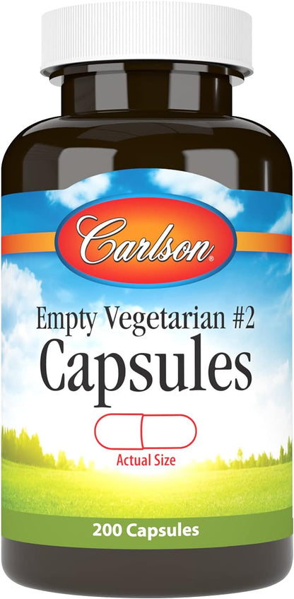 Cápsulas Vegetarianas Vacías Carlson #2 – Separa las dos partes de la cápsula tirando suavemente. – Image 1