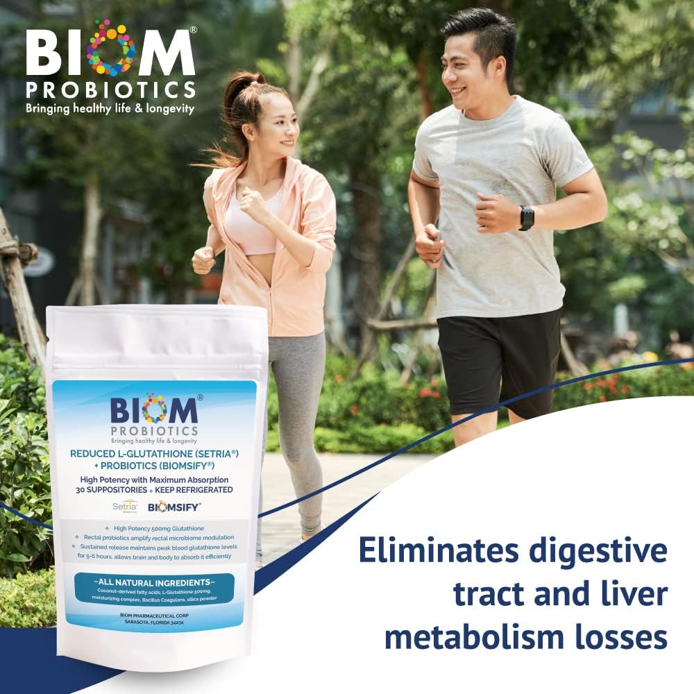 Supositorio de Glutatión Reducido 500mg (Setria) + Probióticos | Biom Probiotics