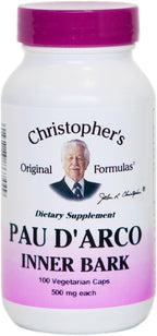 Pau D'Arco de Christopher's Original Formulas - 100 Cápsulas Vegetales