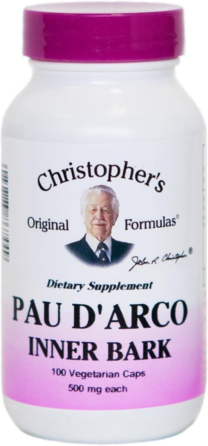 Pau D'Arco de Christopher's Original Formulas - 100 Cápsulas Vegetales – Image 1