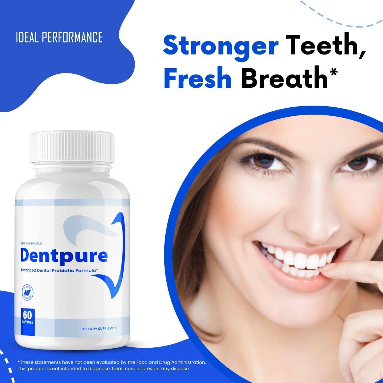 Dentpure Probióticos Orales para Dientes y Encías - Cápsulas de Máxima Potencia - 3 Pack