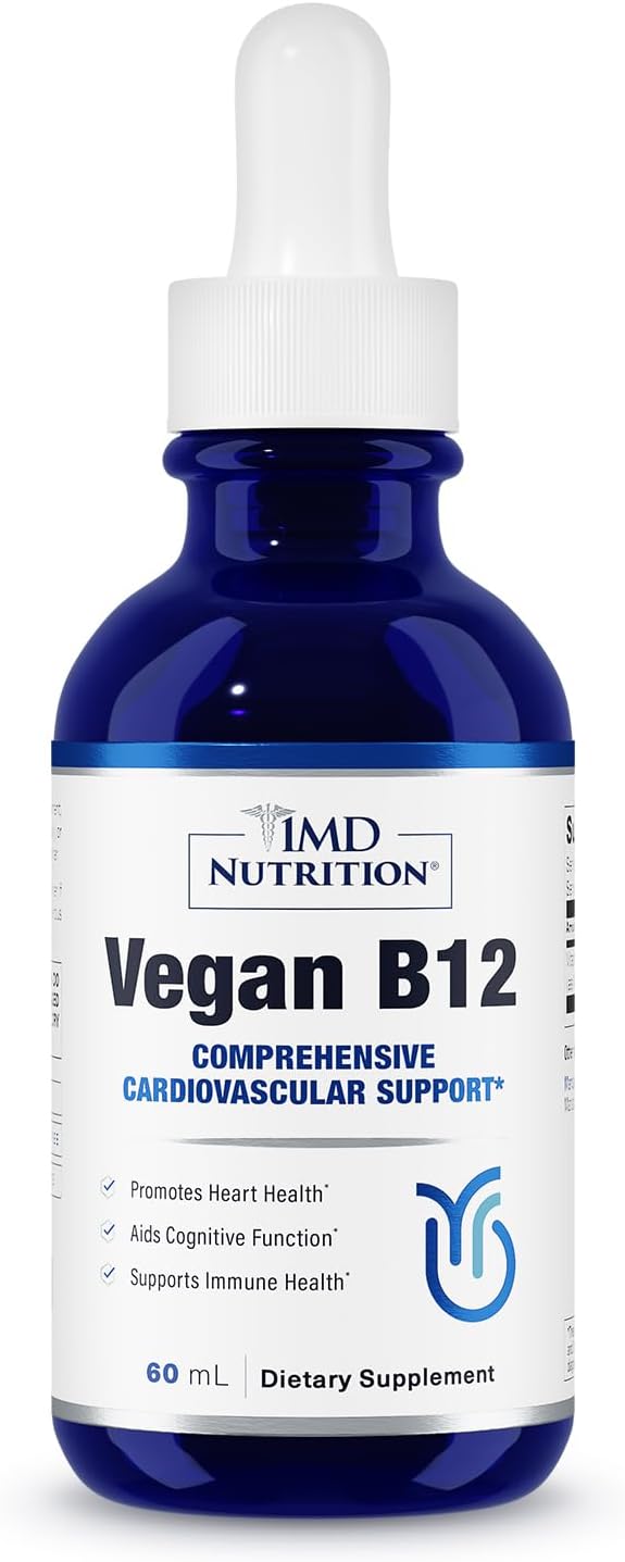 1MD Nutrition Vitamina B12 Vegana | 5000mcg Metilcobalamina | Energía y Apoyo Inmunológico