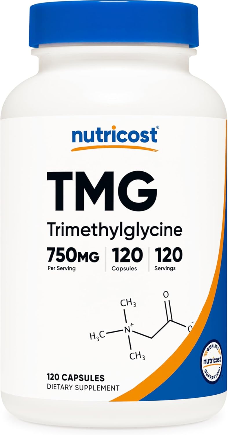 Nutricost TMG (Trimetilglicina) 750 mg, 120 Capsules