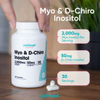Nutricost Myo Inositol & D-Chiro Inositol 2000mg, 120 Cápsulas
