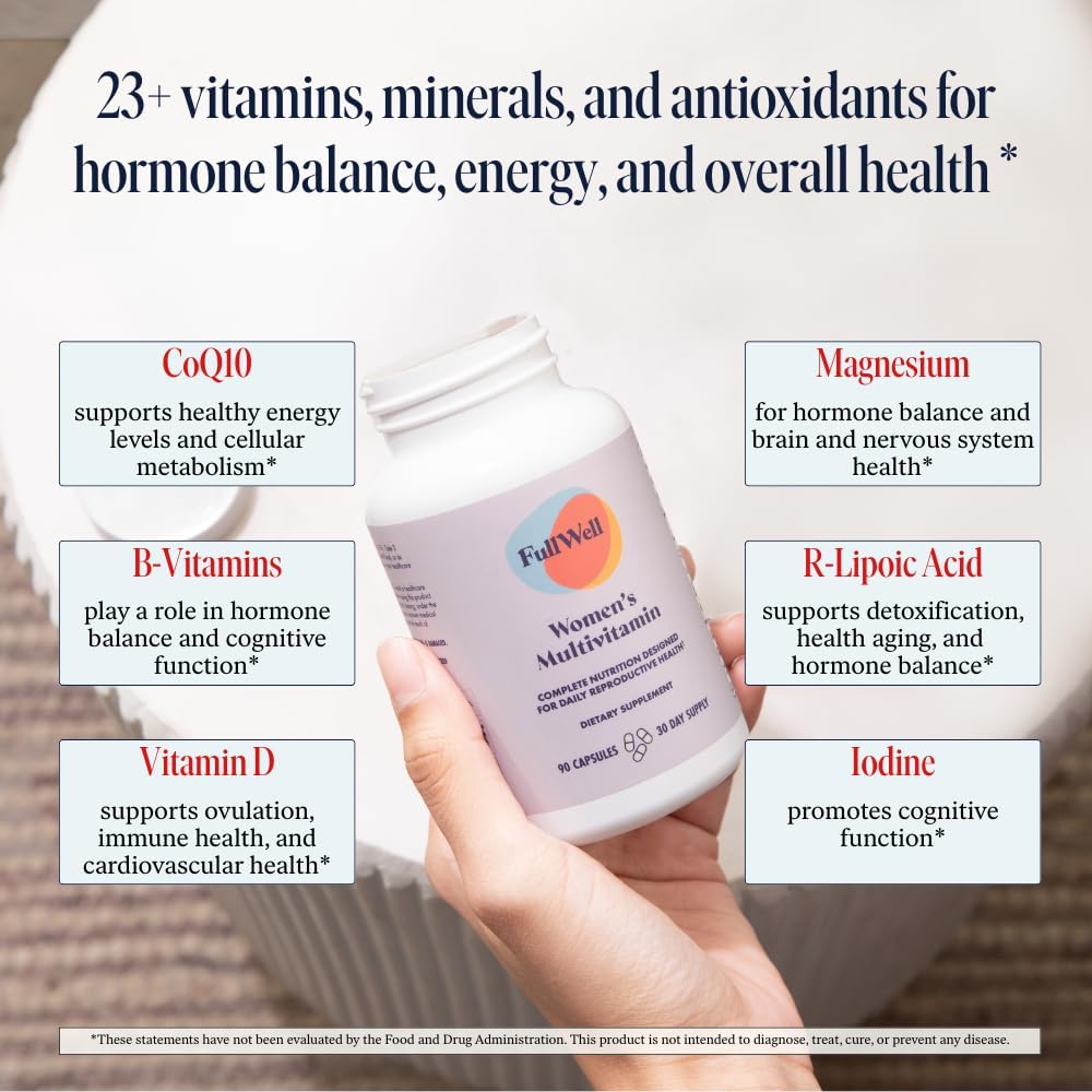 FullWell Multivitamin para Mujeres - Apoyo a la Salud Reproductiva y Equilibrio Hormonal
