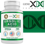 Genex Formulas Ácido Ursólico 300mg (180 Cápsulas) – Extracto de Romero, No-GMO, Sin Gluten, Vegetariano