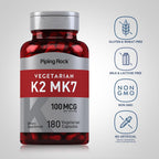 Piping Rock K2 MK7 (100 mcg) - 180 Cápsulas Vegetarianas