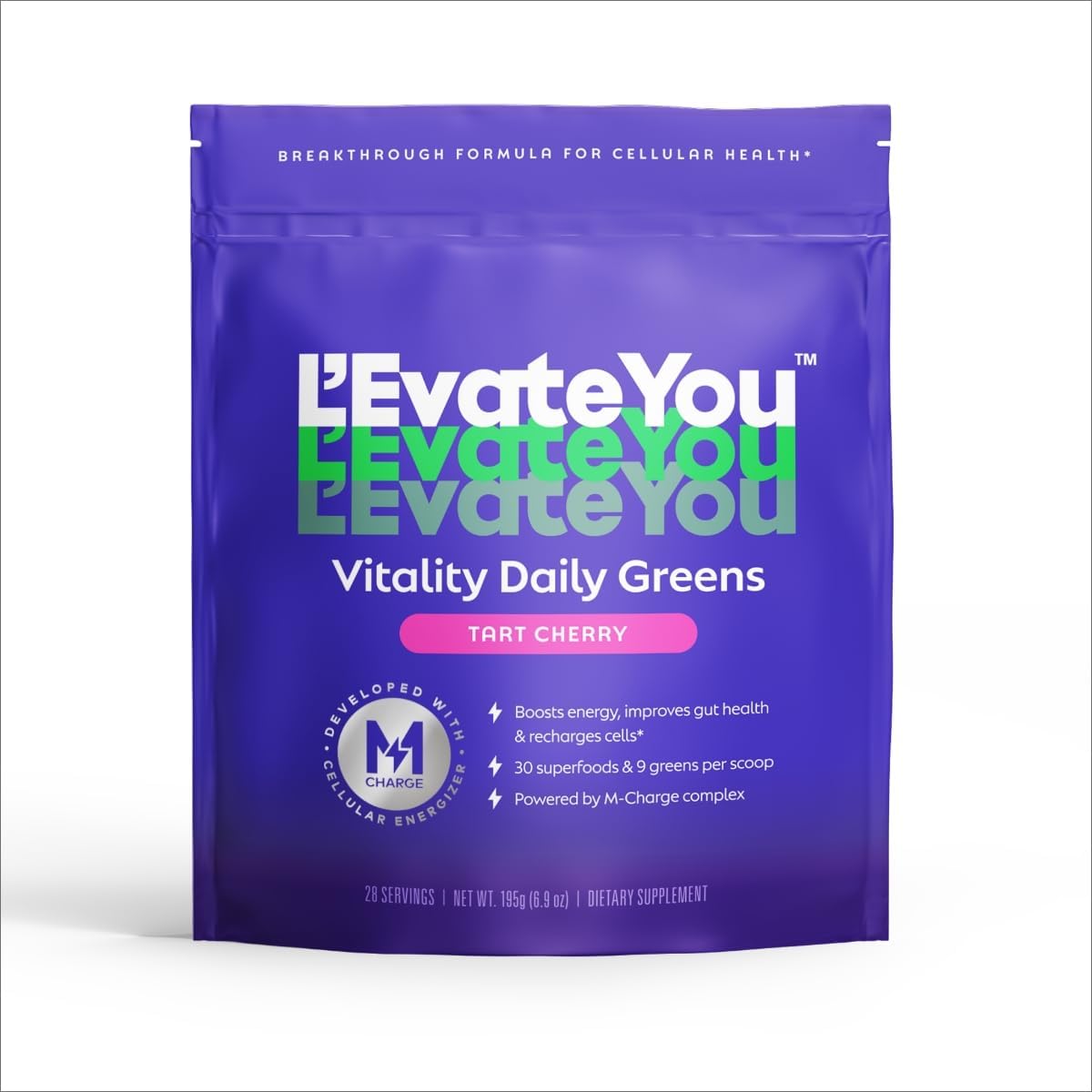 L'Evate You Vitality Daily Greens Powder - 28 porciones (Cereza Ácida)