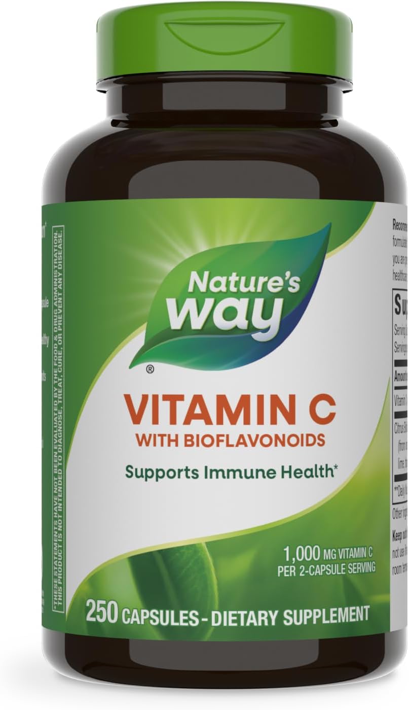 Nature's Way Vitamina C 500 mg con Bioflavonoides, 250 Cápsulas