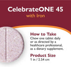 CelebrateONE 45 Multivitamínico Bariátrico con Hierro (45 mg) - 30 Comprimibles Sabor Cereza