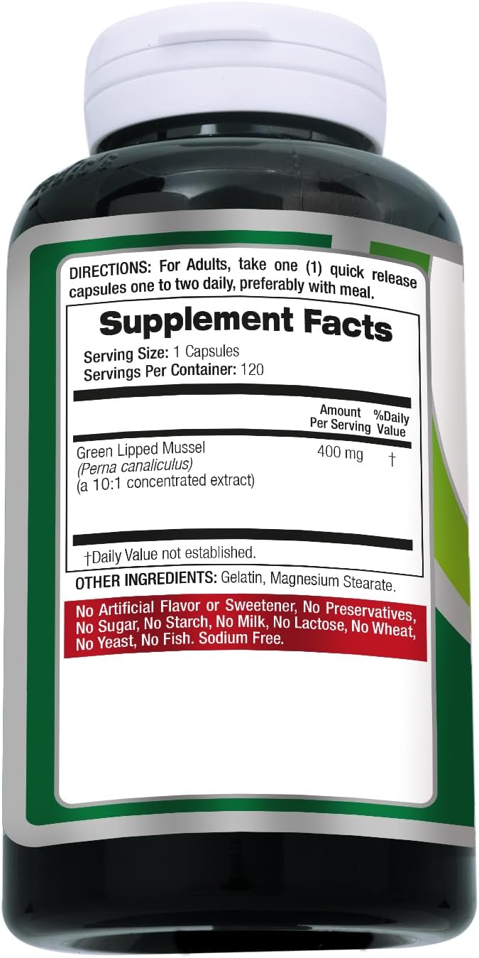 FITO MEDIC'S Green Lipped Mussel | Mejillón de Labios Verdes | 120 Cápsulas | 400 mg