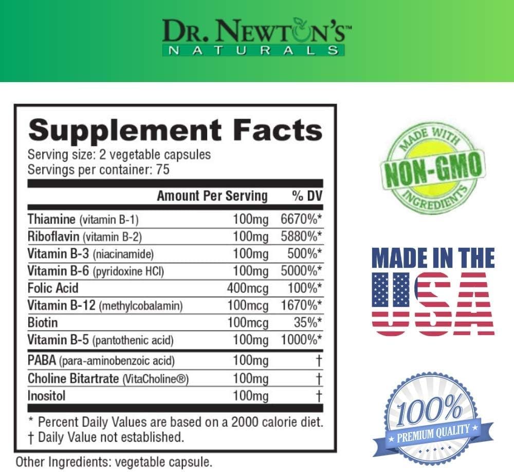Vital B100 Complejo de Vitaminas B, 60 Cápsulas