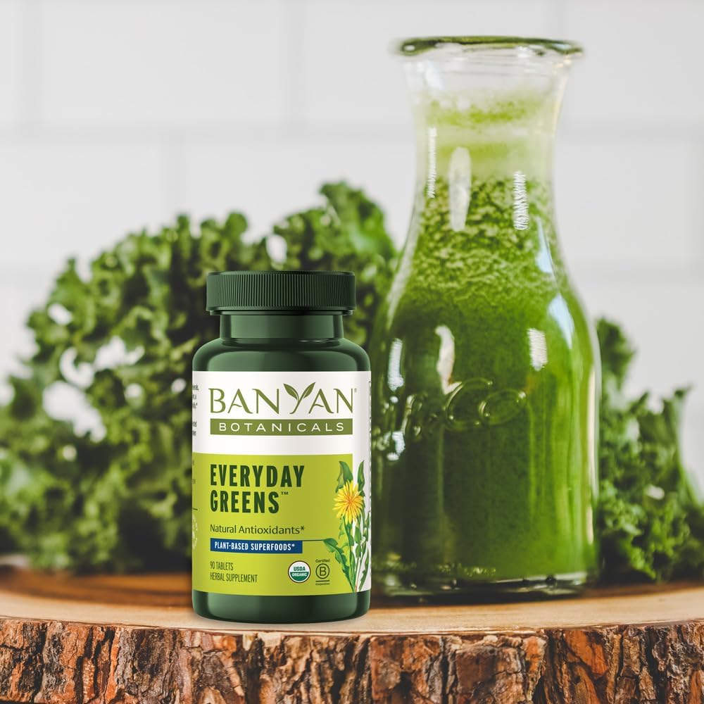Banyan Botanicals Organic Everyday Greens – Organic Superfood Concentrated Tablets – 90 tablets