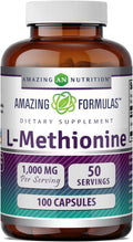 L-Metionina 1000 mg, 100 Cápsulas - Amazing Nutrition