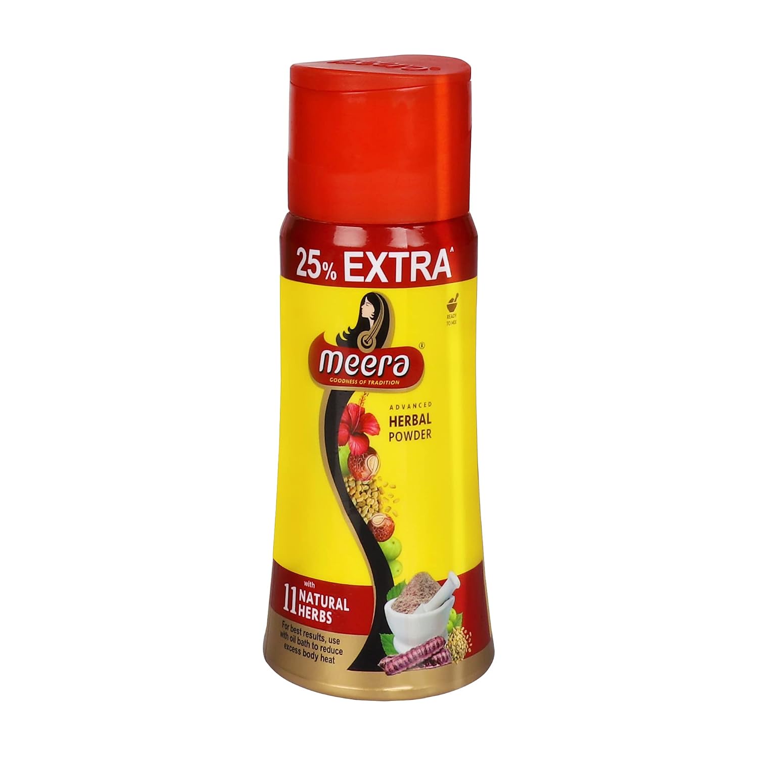 Meera Polvo Herbal Avanzado para Lavado de Cabello (150g)