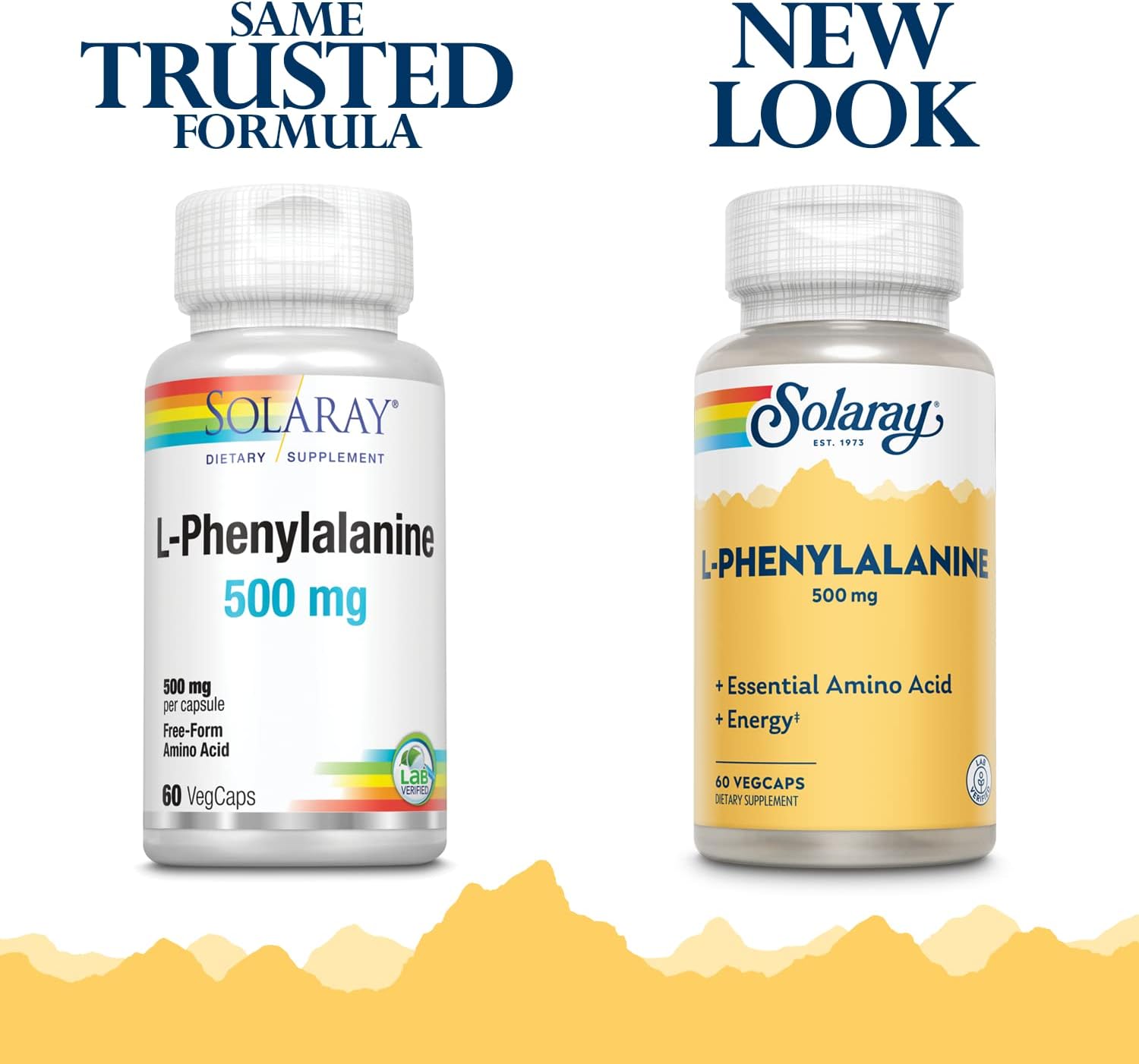 Solaray L-Phenylalanine 500 mg - 60 Cápsulas Veganas