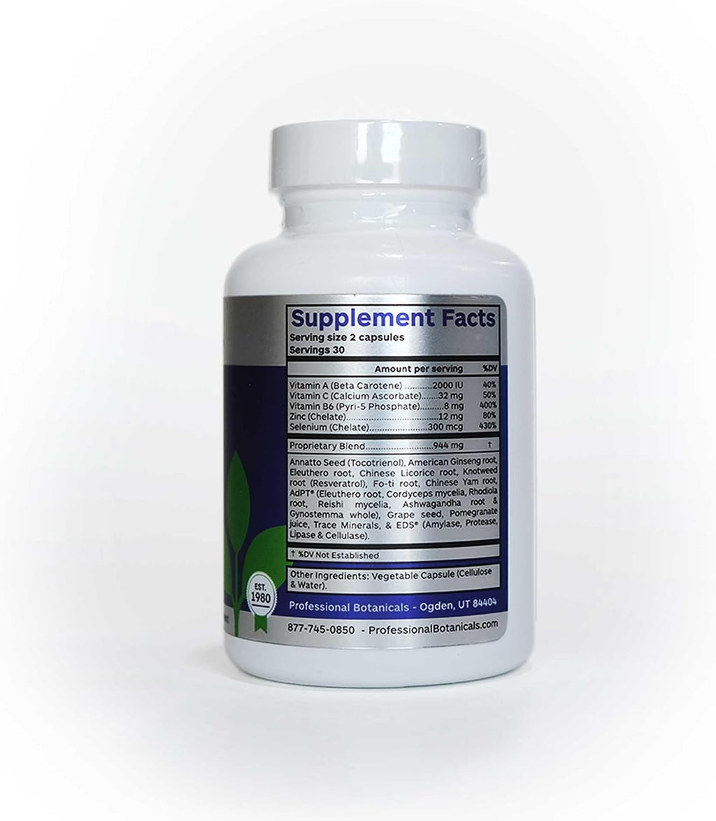 Professional Botanicals Calm Attention - Apoyo Natural para la Atención y el Estado de Ánimo, con Vitamina B6, Romero, Gotu Kola - 60 Cápsulas Veganas